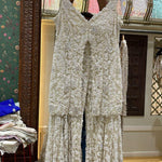 Glamorous Pearl Work Sharara Suit