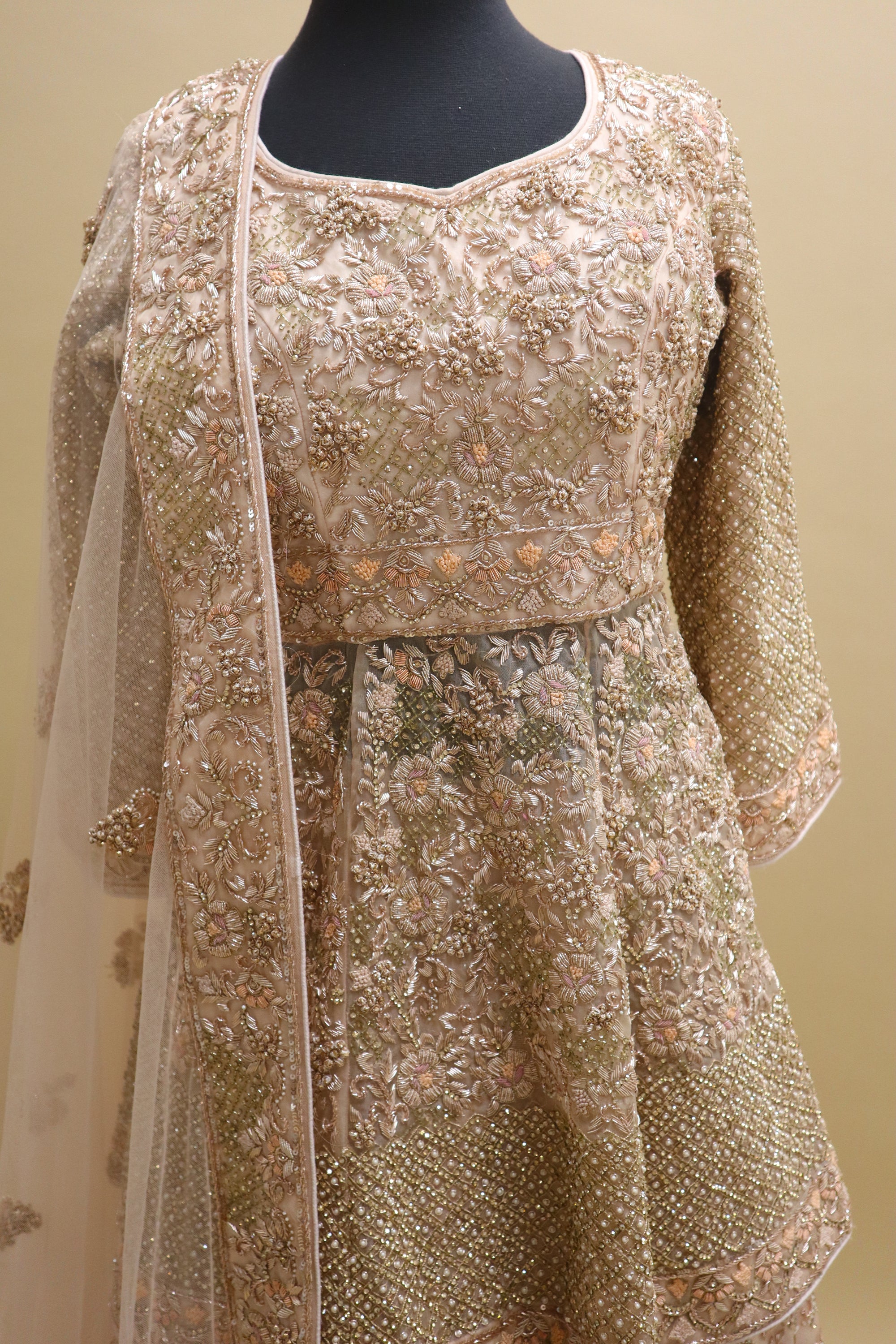 Wow Peach Bridal Lehenga