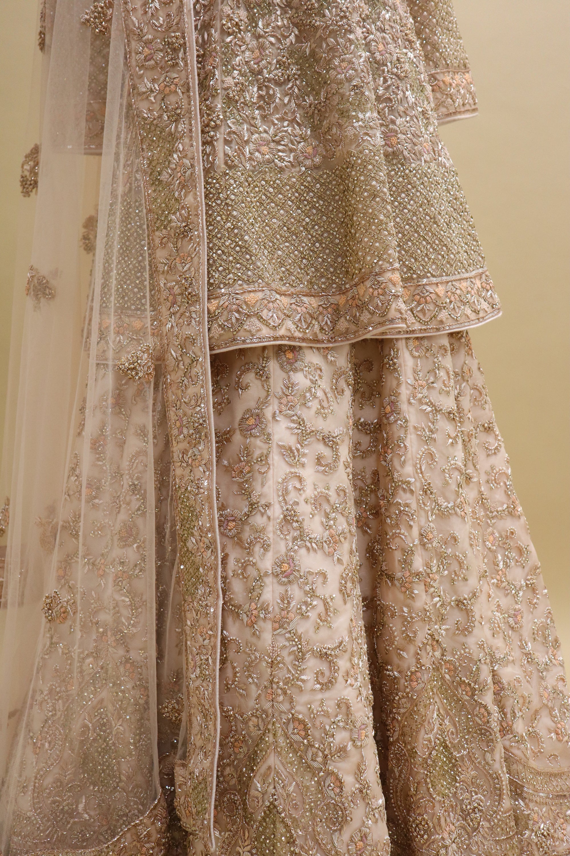 Wow Peach Bridal Lehenga