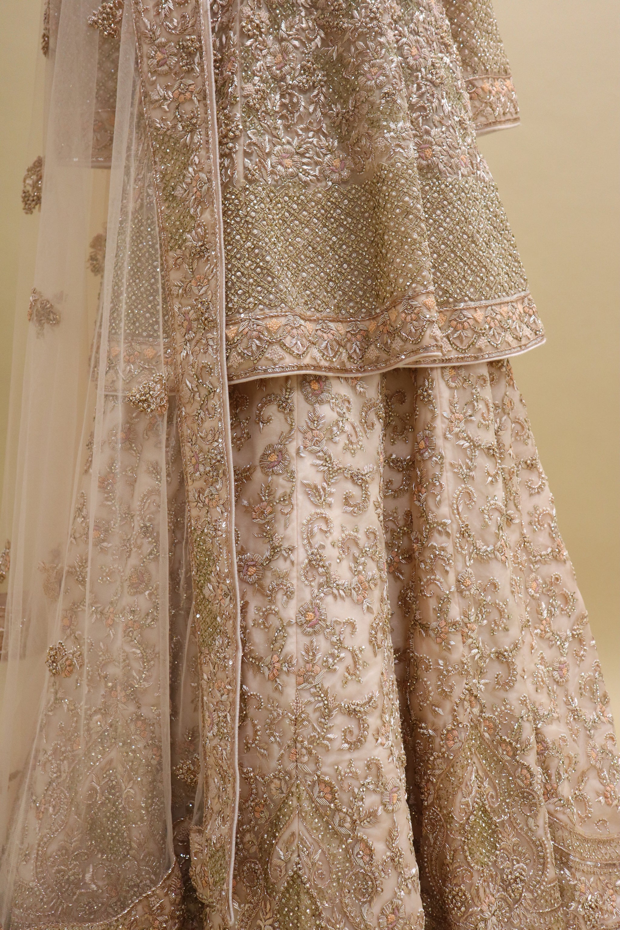 Wow Peach Bridal Lehenga