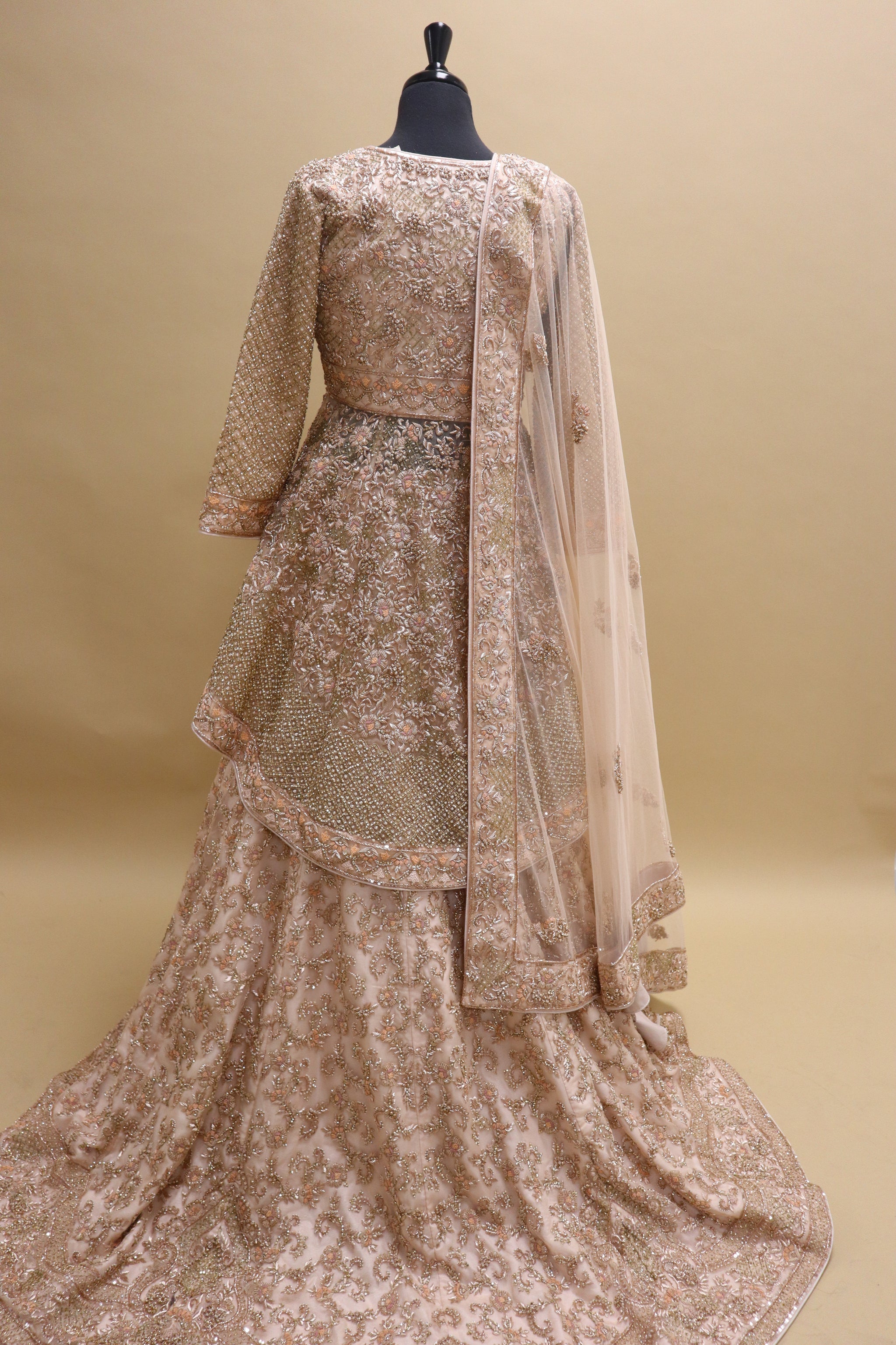 Wow Peach Bridal Lehenga