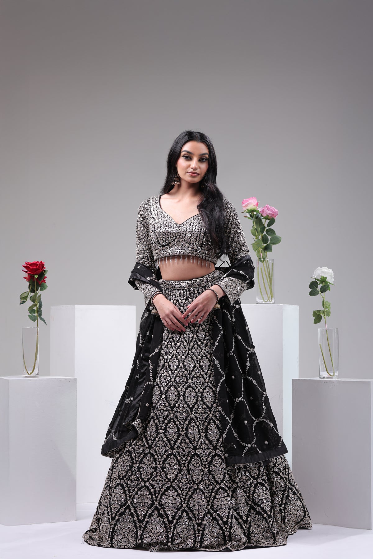 Intricate Stitching on Lehenga