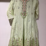 Image of Lime Green Anarkali Sharara.