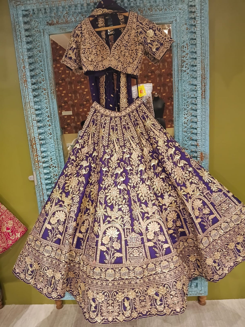 EVER GREEN BANARSI WITH HAND WORK