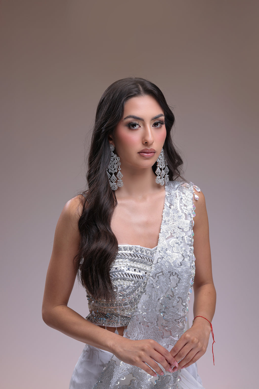 Tasseled Blouse Drape Saree