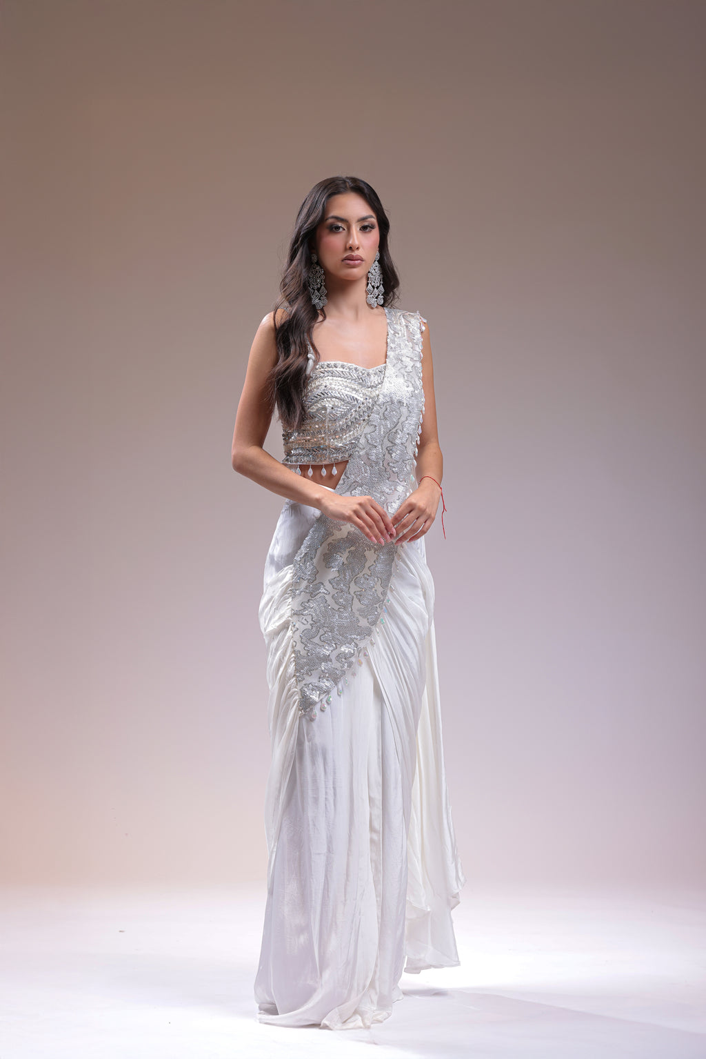 Tasseled Blouse Drape Saree