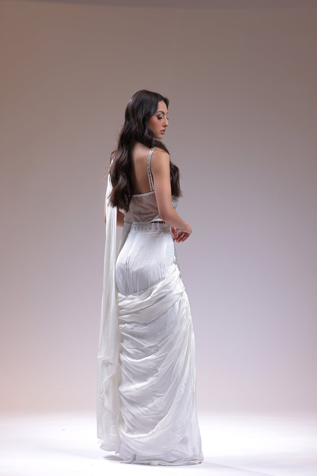 Tasseled Blouse Drape Saree