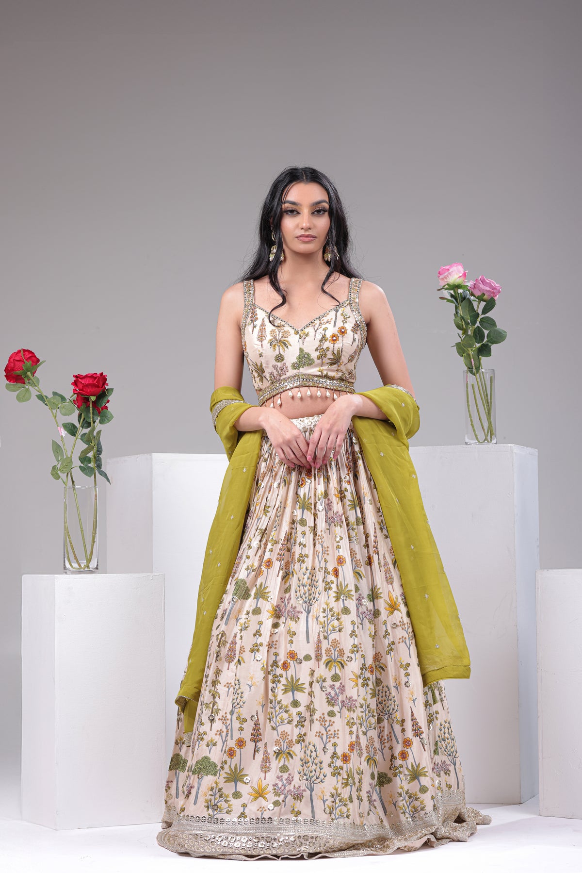 Tropical Print Lehenga