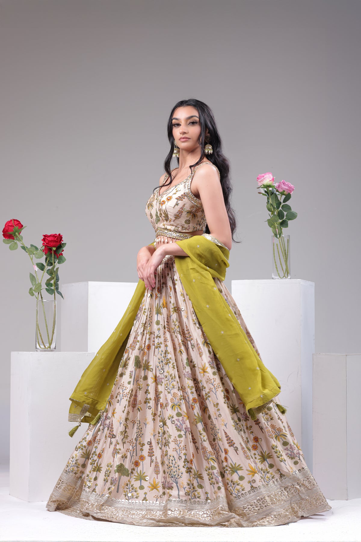 Tropical Print Lehenga