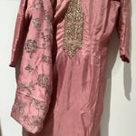 beautiful rose dhoti suit.