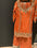 B Orange Sharara Outfit for ladies.
