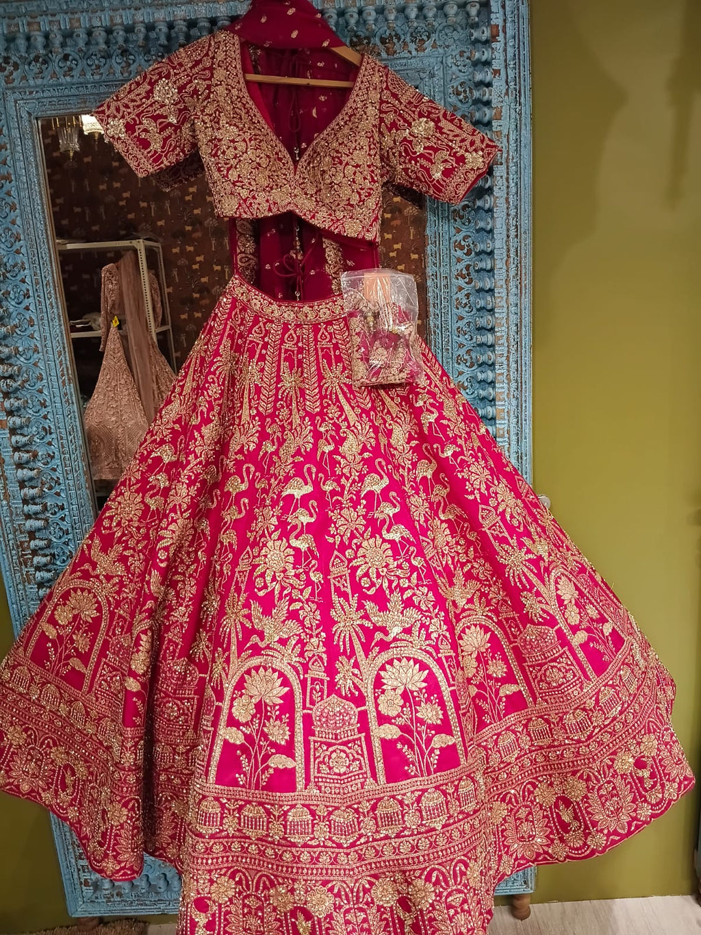 EVER GREEN BANARSI WITH HAND WORK