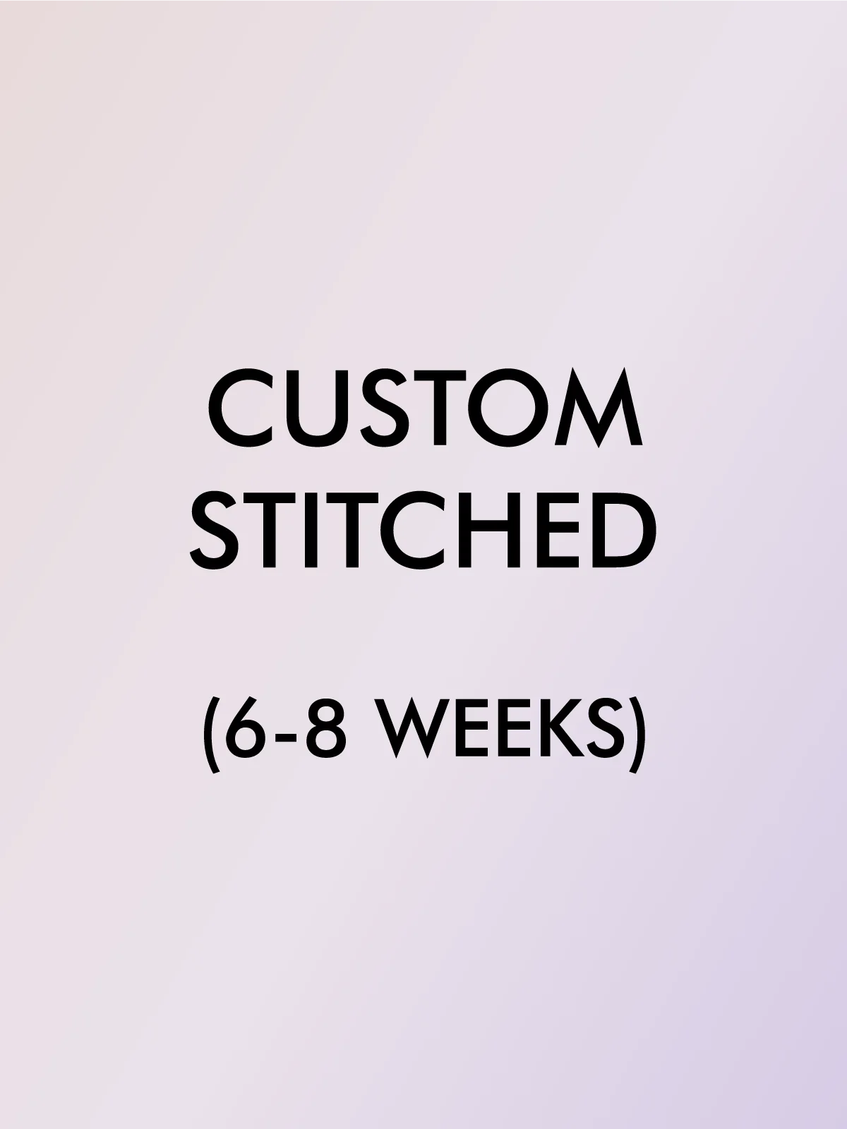 Custom Stitched