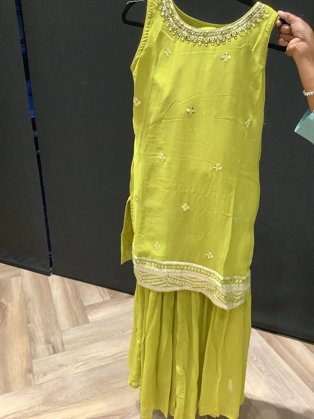 Light Green Gharara Outfit for Women.