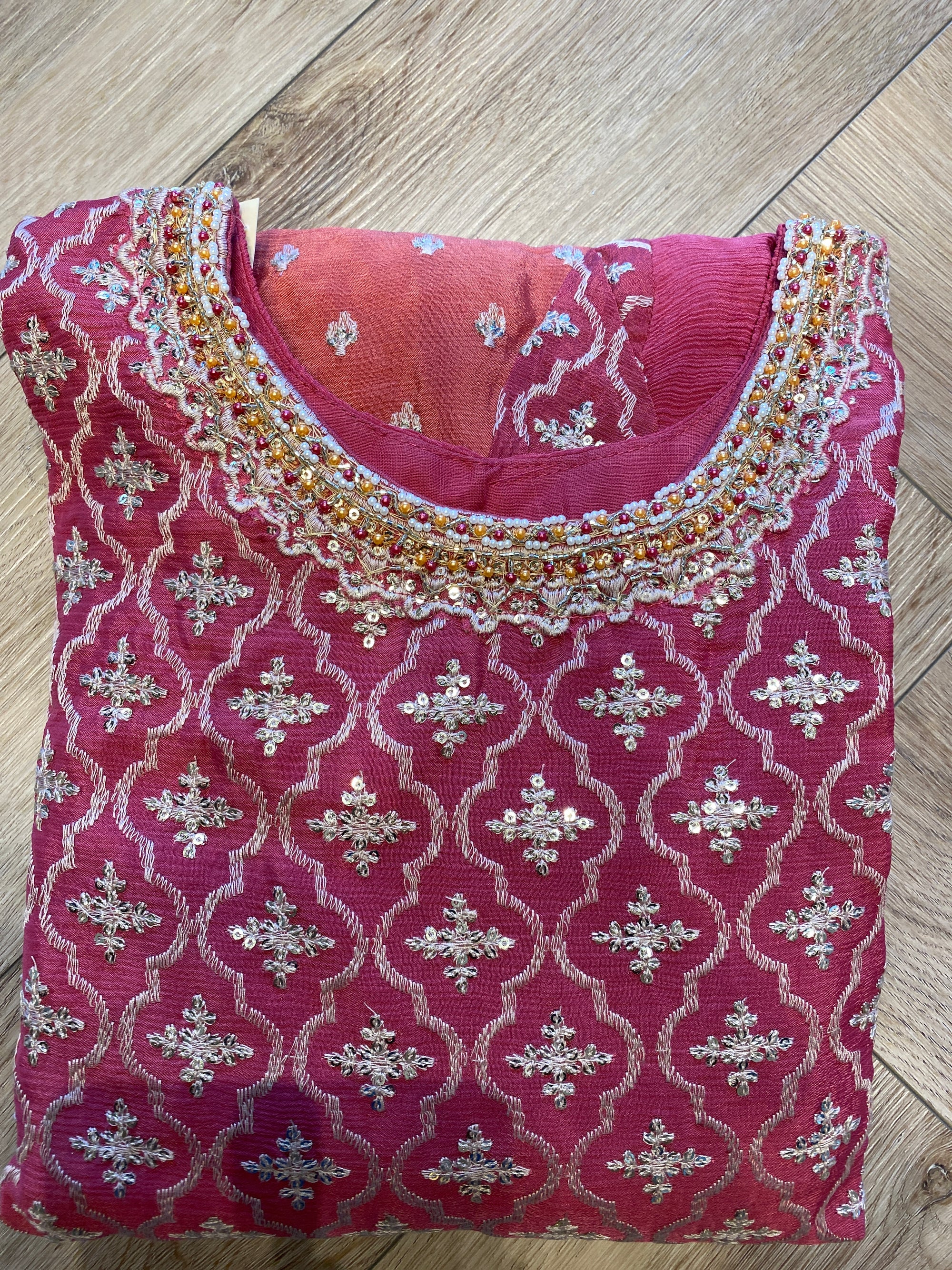 Round Necked Sharara Suit