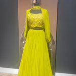 Embellished Top Lehenga with Neck Piece