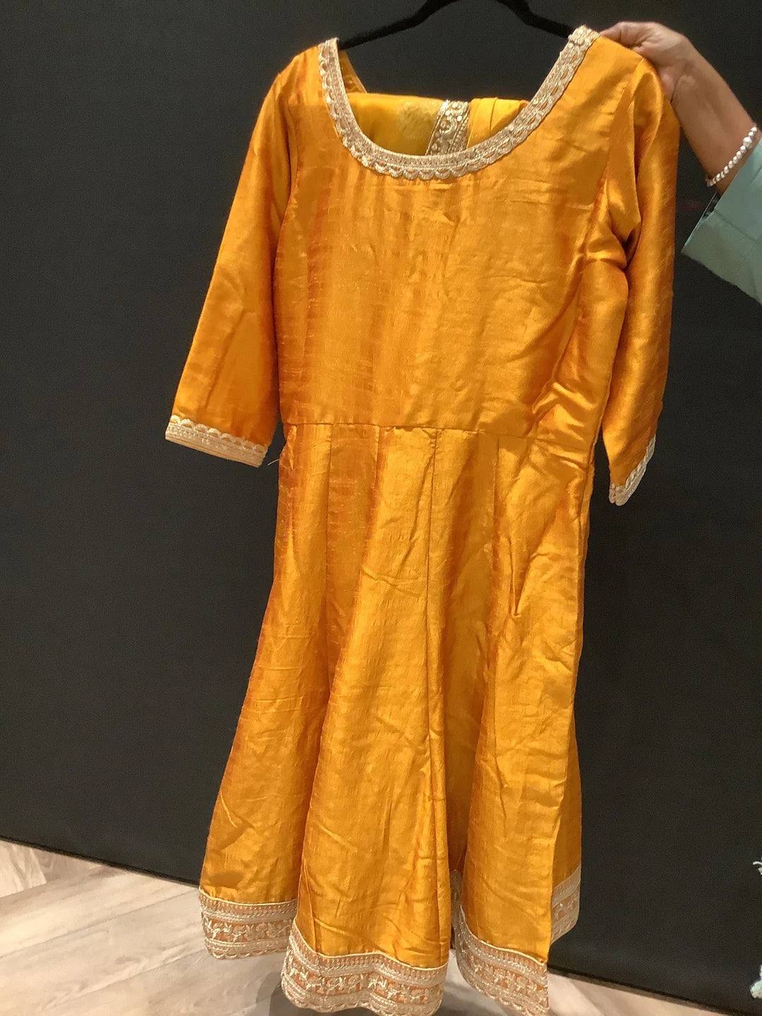 Mustard Yellow Frock Suit for Women.