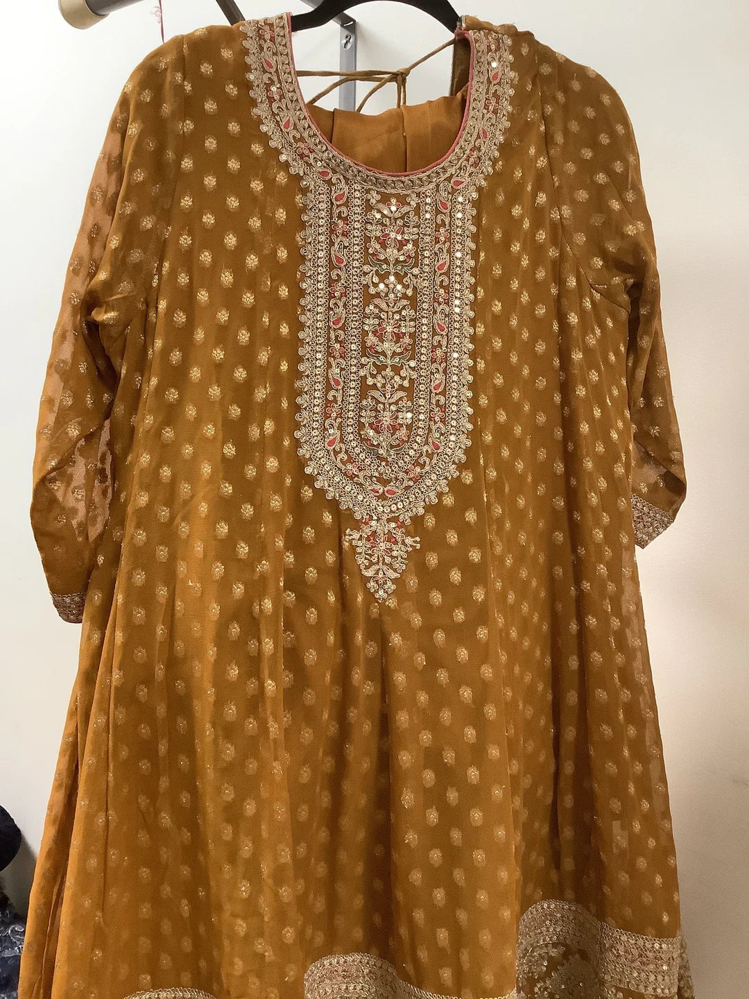 beautiful Mustard sharara set for women.