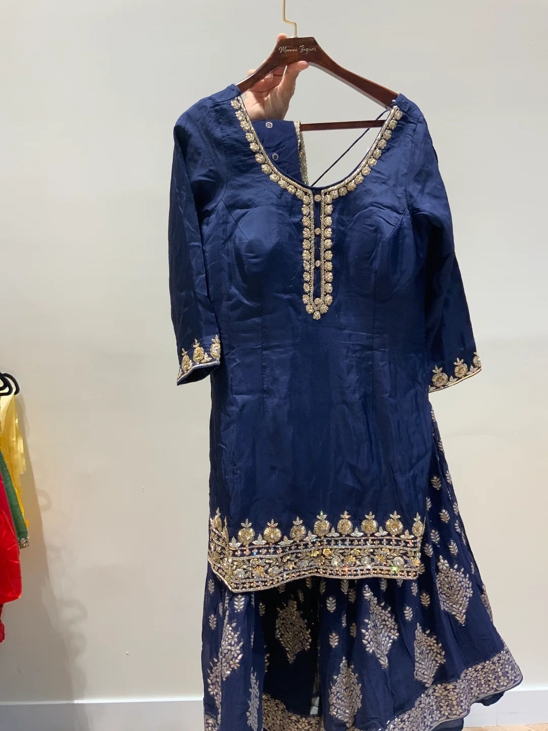 Navy Gharara Suit for Women.