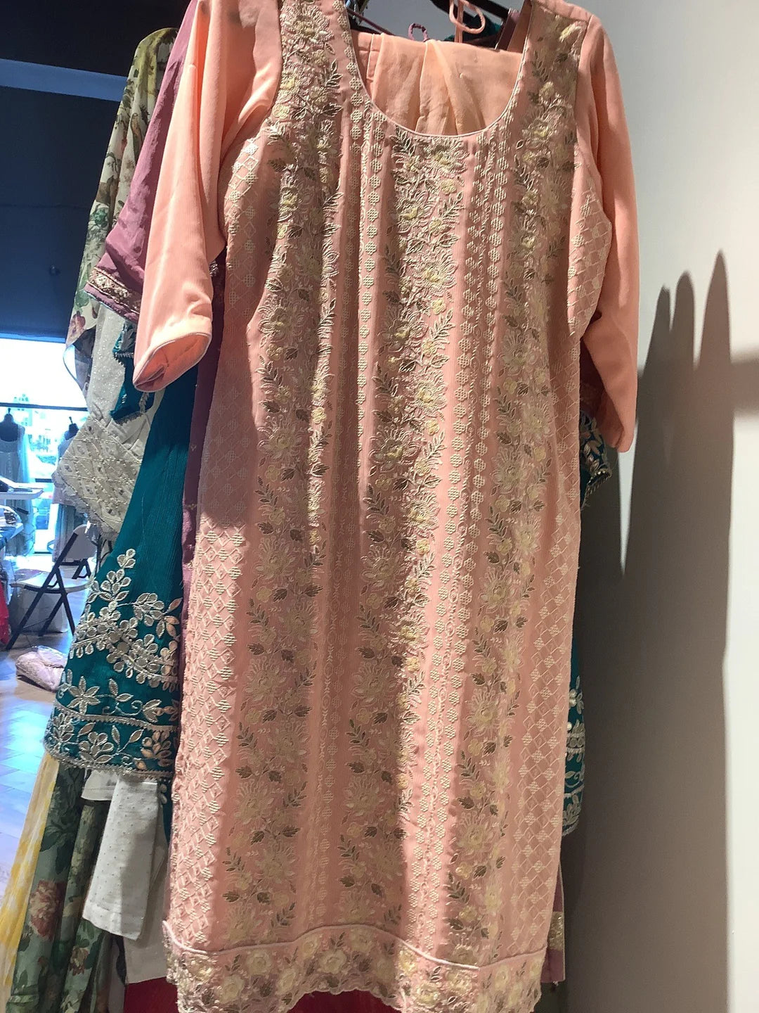 Peach Shalwar Suit for Women.