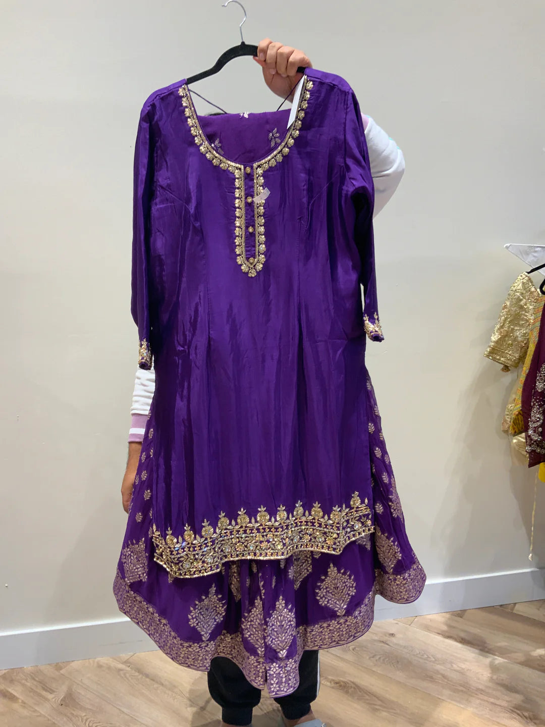 Purple Gharara Suit for Women.