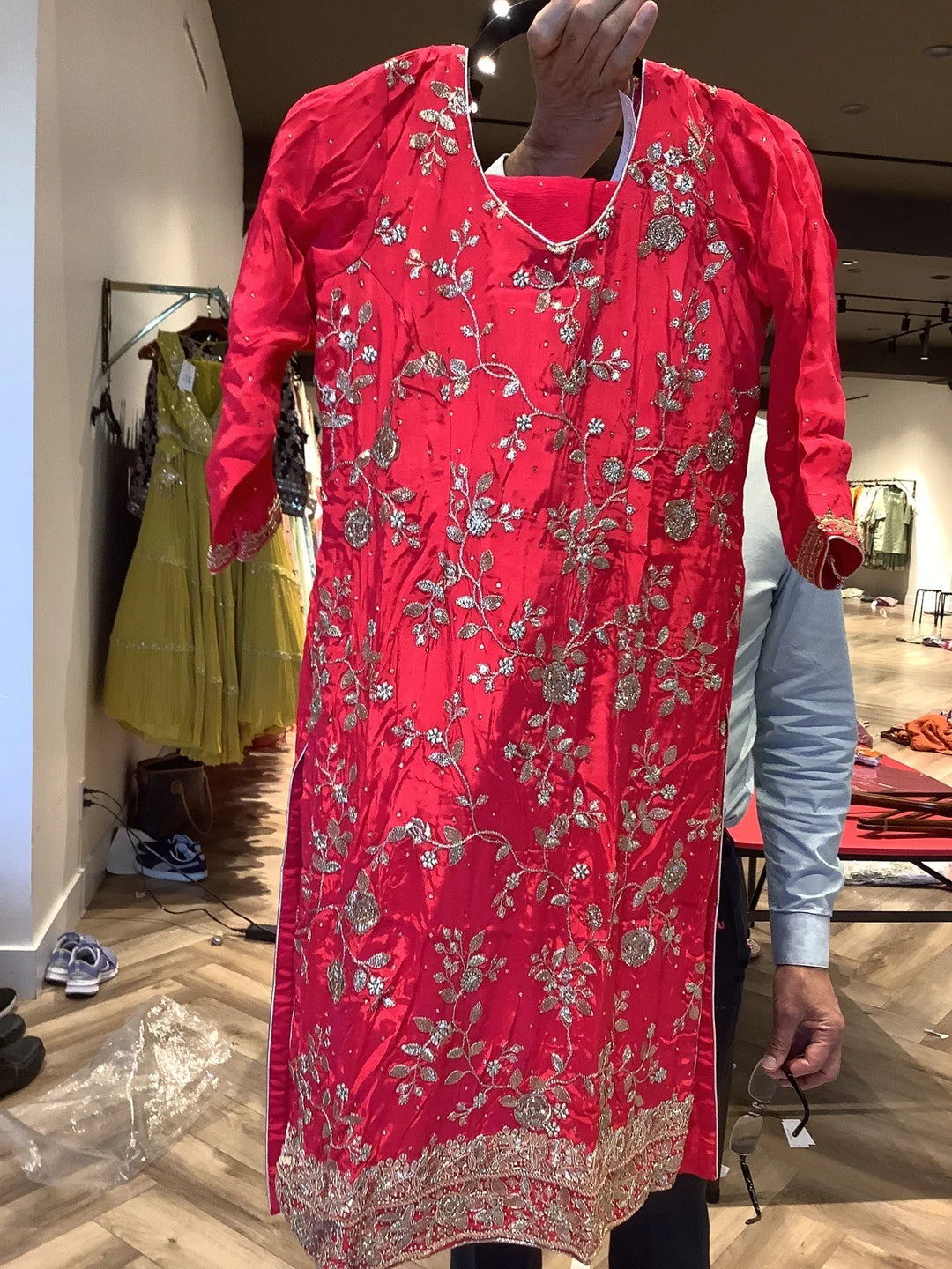 Red Shalwar Suit for Women.