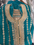 Turquoise color suit, anakarkali with plazzo.