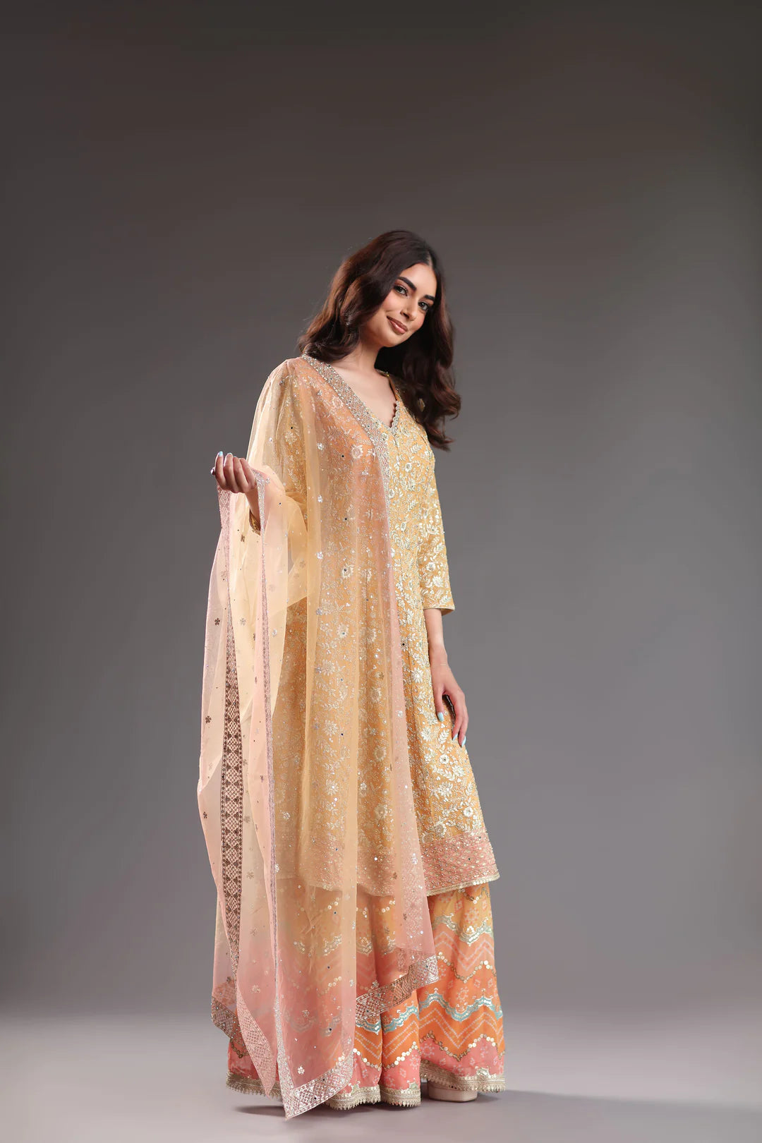 Beautiful Kameez And Sharara for Dholki.