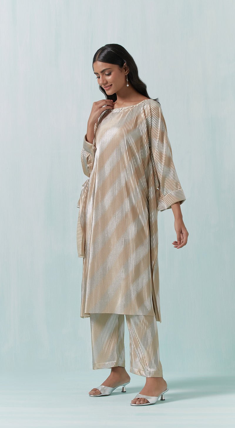 Grey & Golden Kurti Set - MEENA BAZAAR CANADAMeena Bazaar CanadaXXS