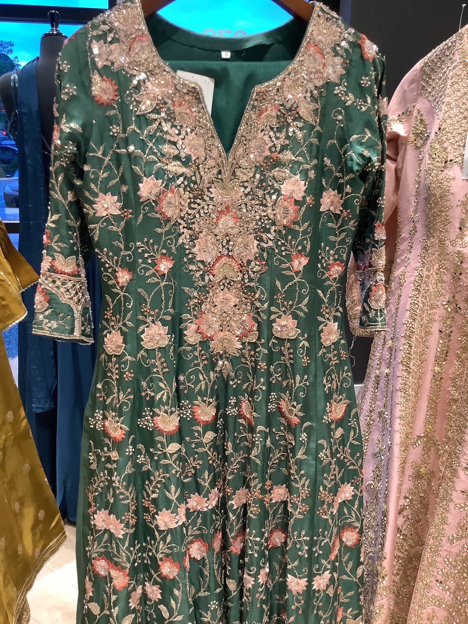 Embellished Anarkali with Sharara Suit