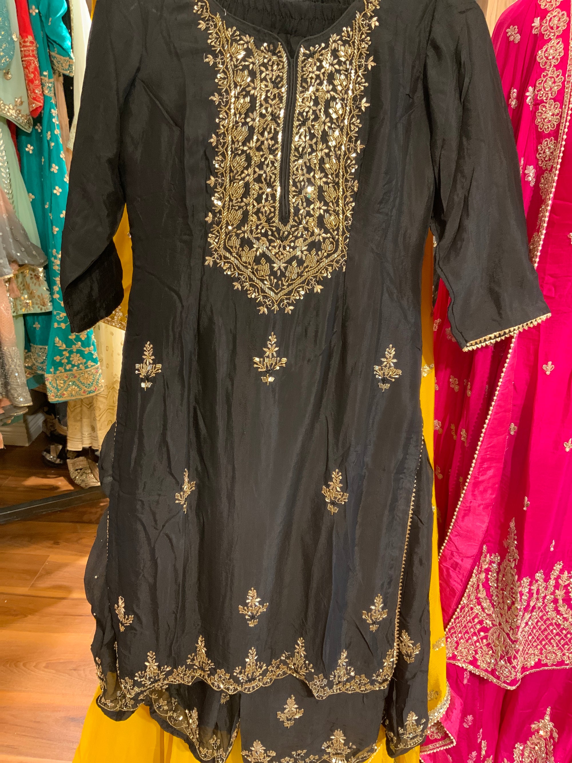 Gharara Suit with Floral Motifs