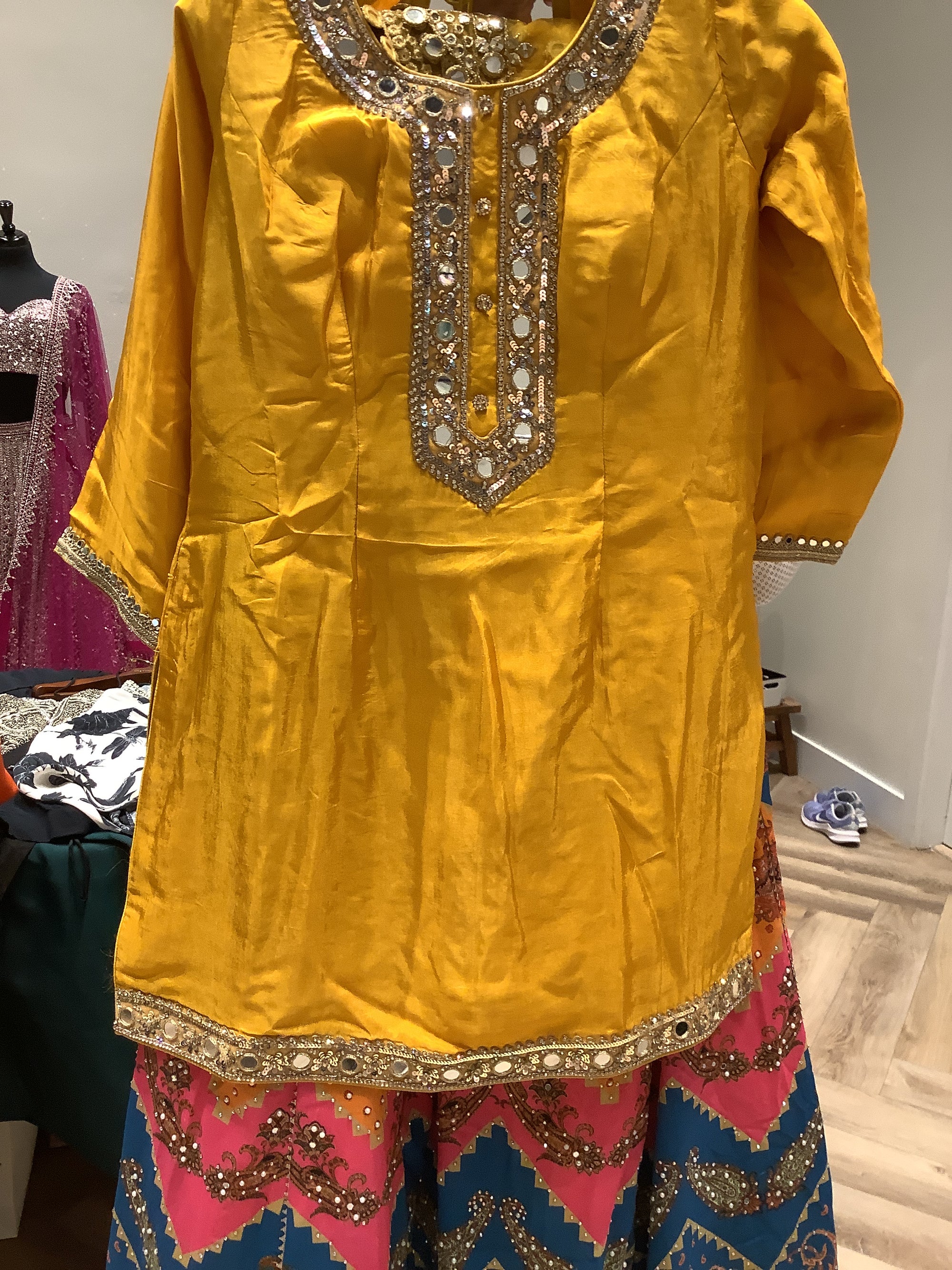 Multicolored Sharara Suit
