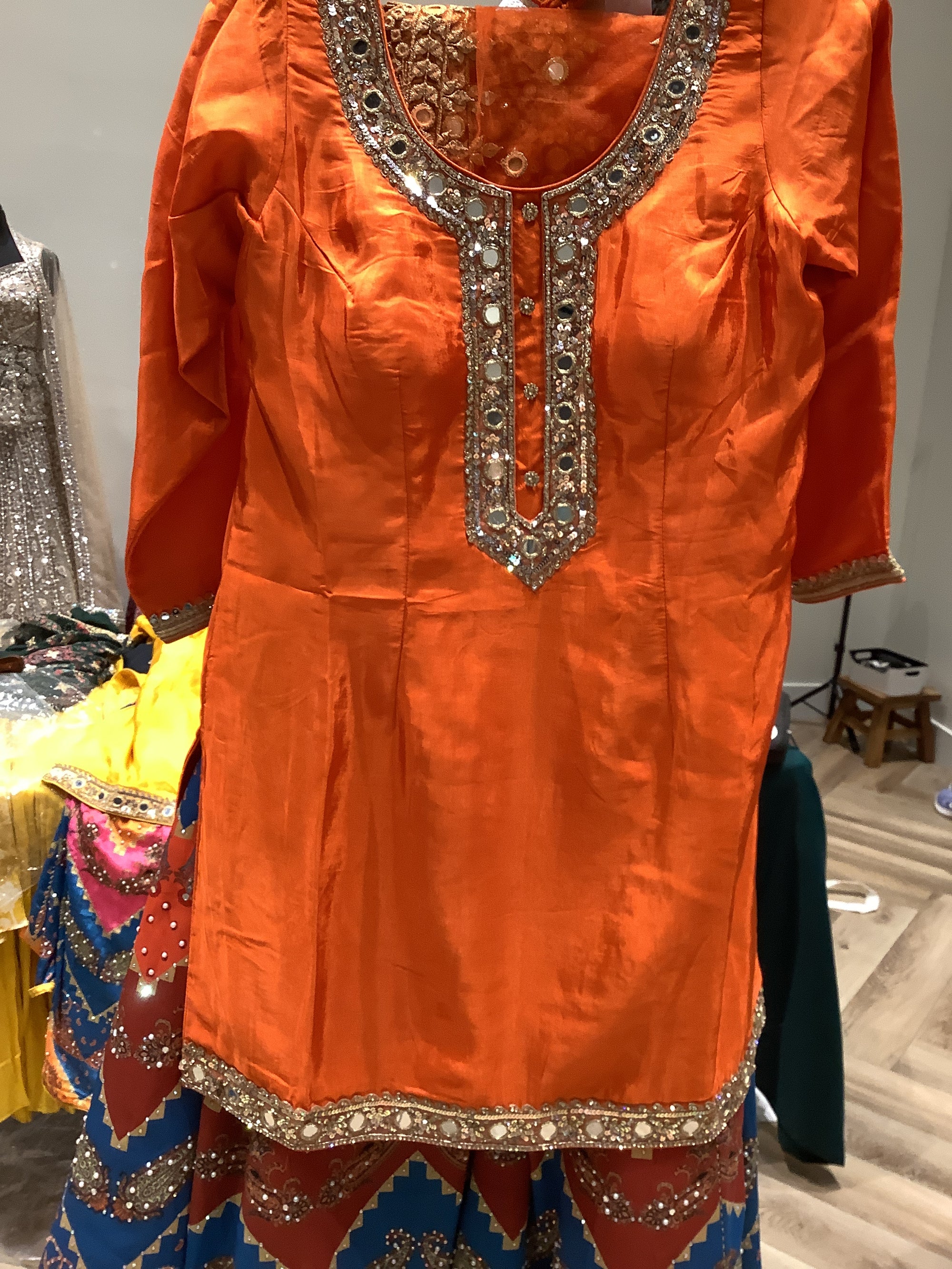 Multicolored Sharara Suit