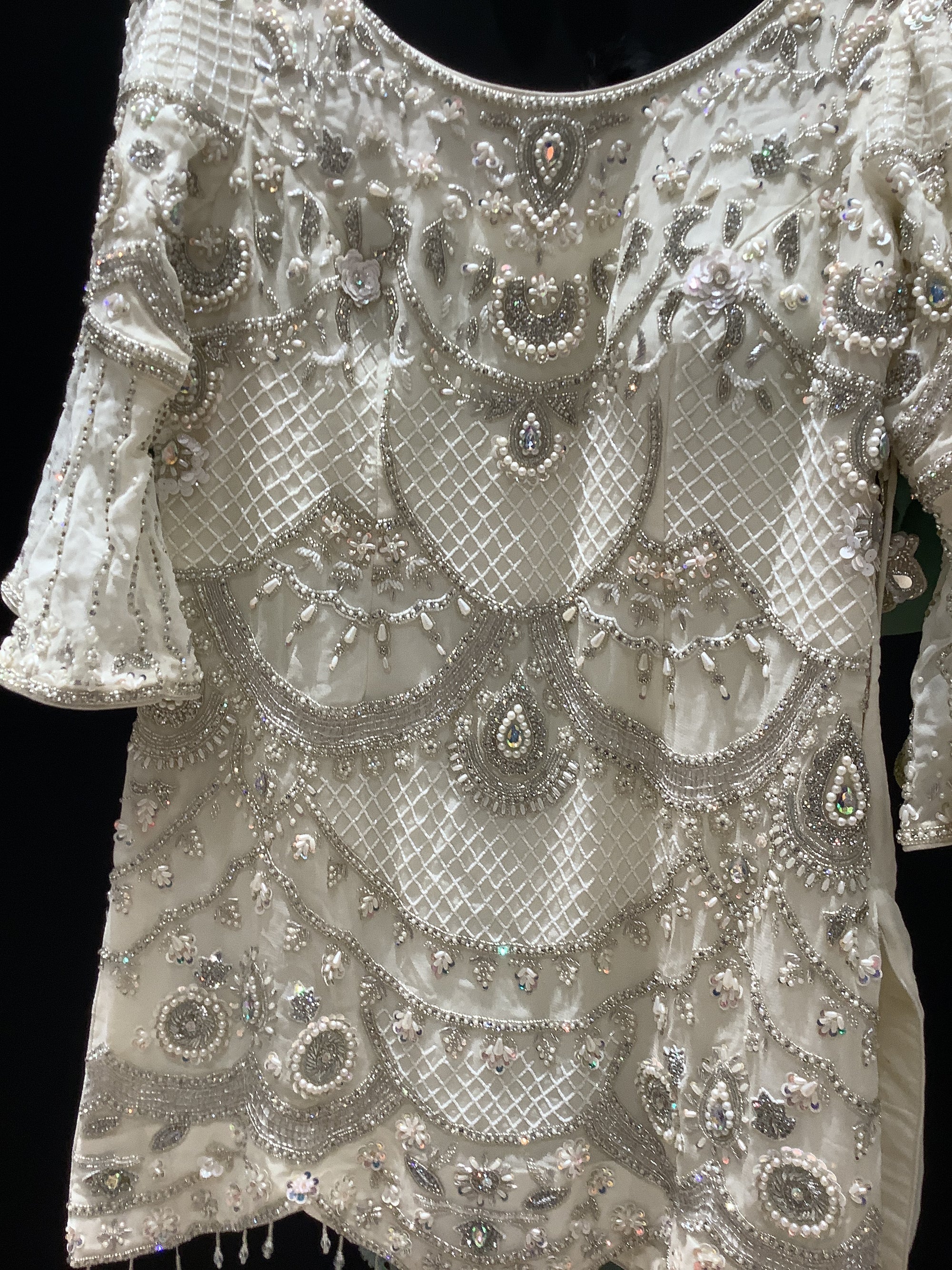 Sharara Suit Embellished with Pearls and Beads