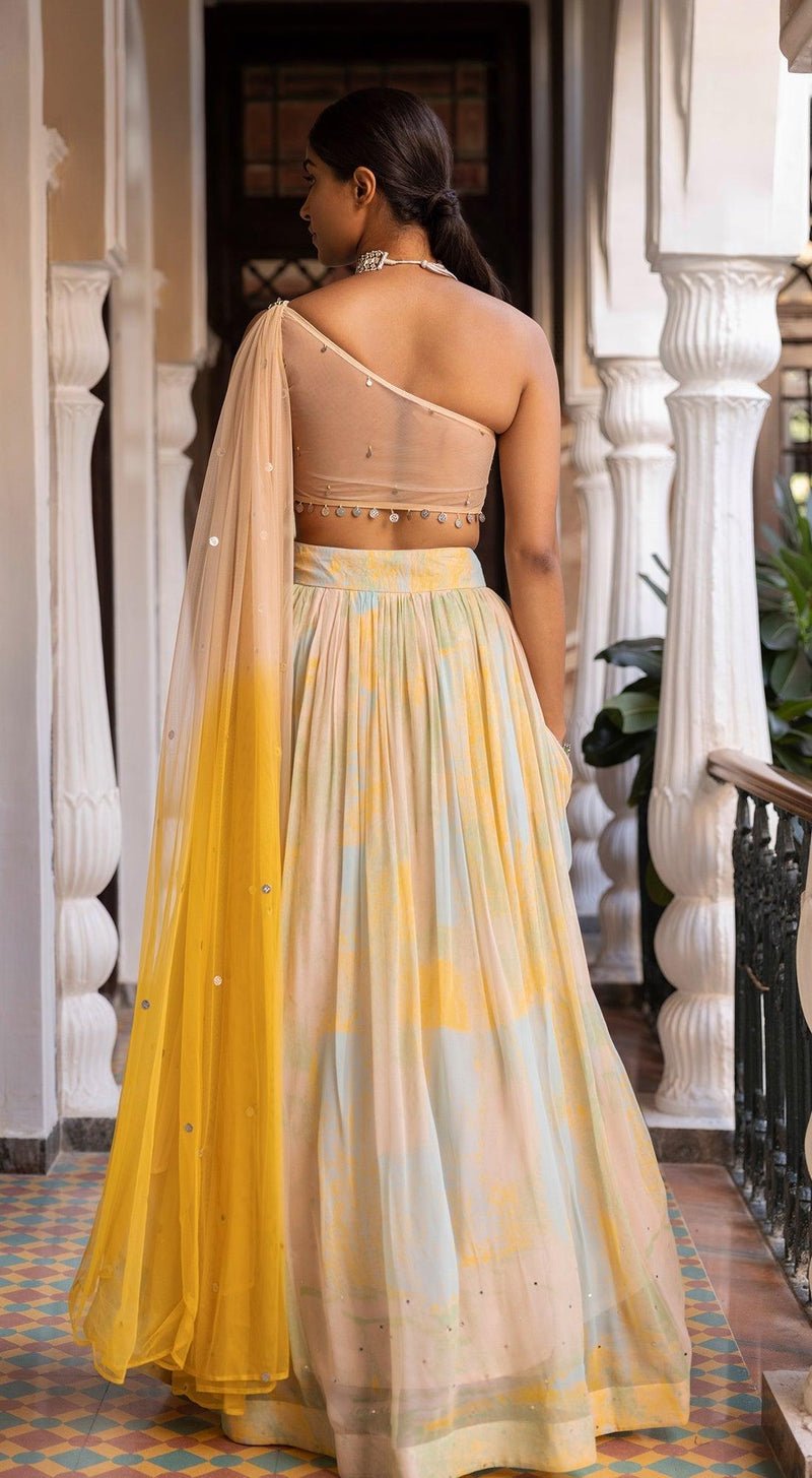 Kali Lehenga With Attached Dupatta Blouse at Best Price in Noida | Raiment  Inc