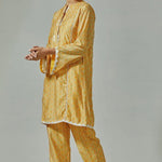 Yellow Printed Kurta & Pants Set - MEENA BAZAAR CANADAMeena Bazaar CanadaXXS