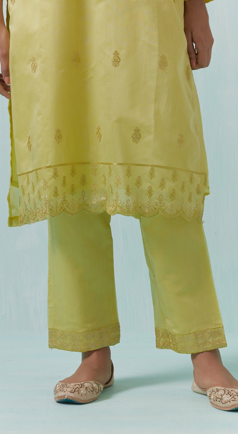 Yellow Sequinned Suit Set - MEENA BAZAAR CANADAMeena Bazaar CanadaXXS
